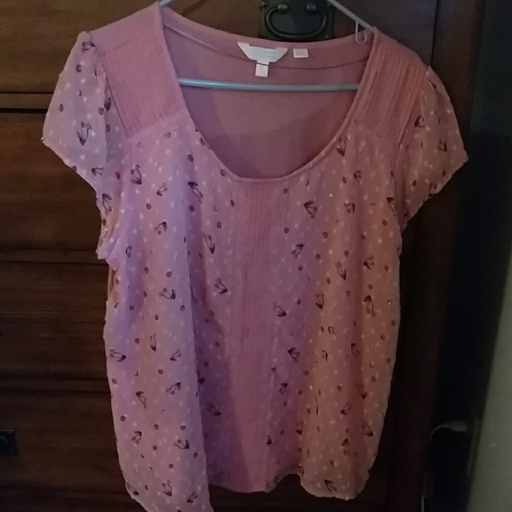 Lauren Conrad blush top w/ cherries